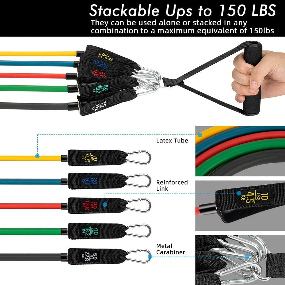 150lb/68kg Fitness Resistance Bands